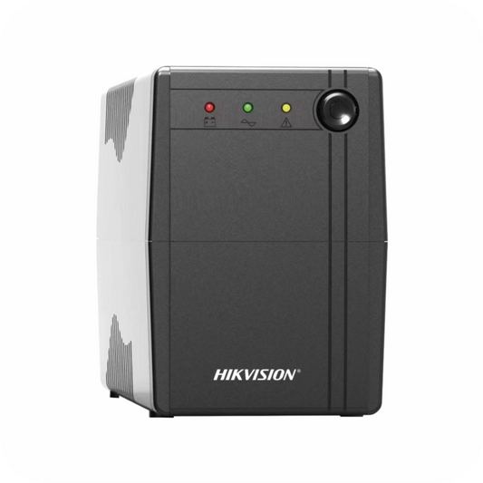 vista frontal de Ups Hikvision con indicadores led y boton de encendido