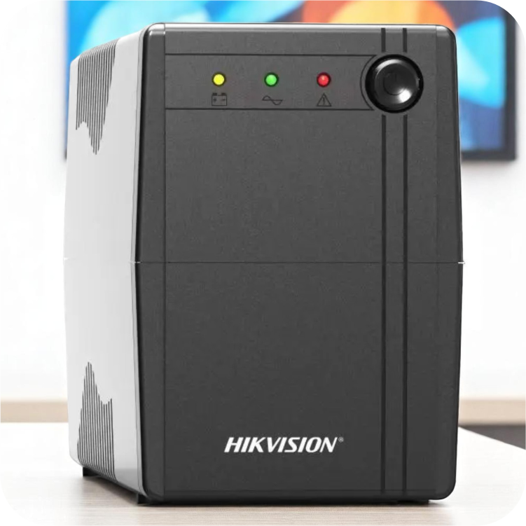 Ups hikvision con indicadores led en uso 