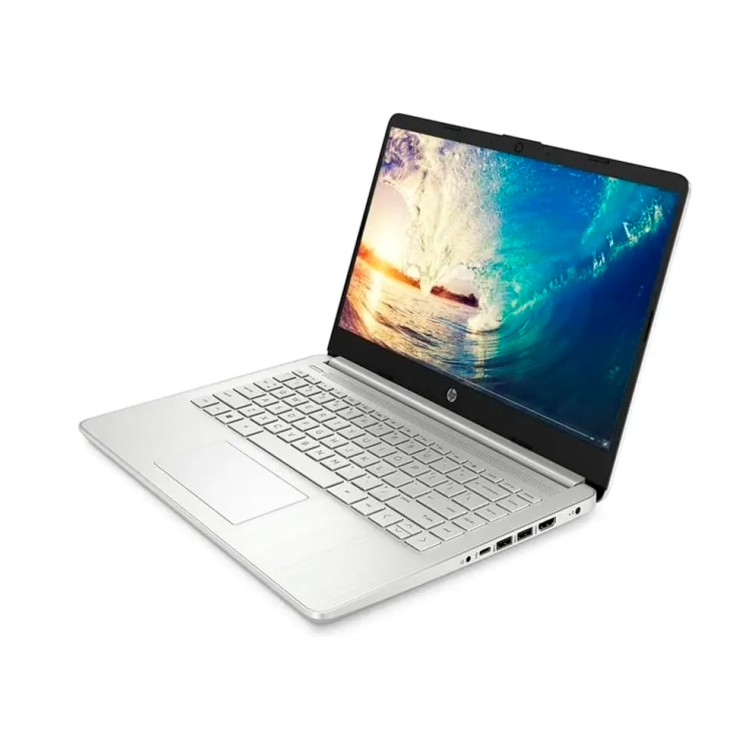 vista lateral portatil hp color plata 