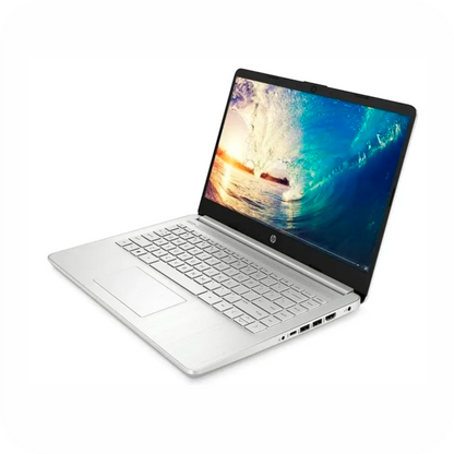vista lateral portatil hp color plata 