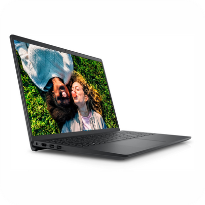 vista lateral portatil negro con pantalla full hd