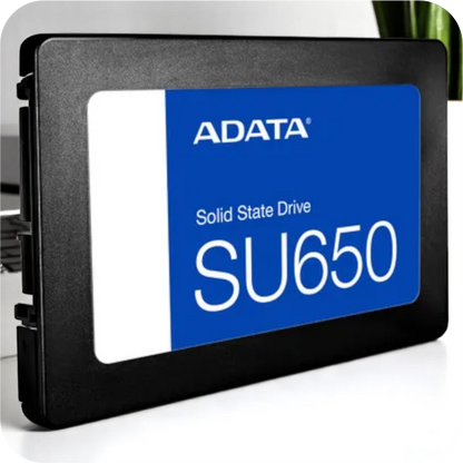 vista lateral de unidad SSD ADATA SU650 
