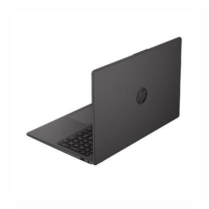 visa trasera del angulo derecho de una laptop hp negra