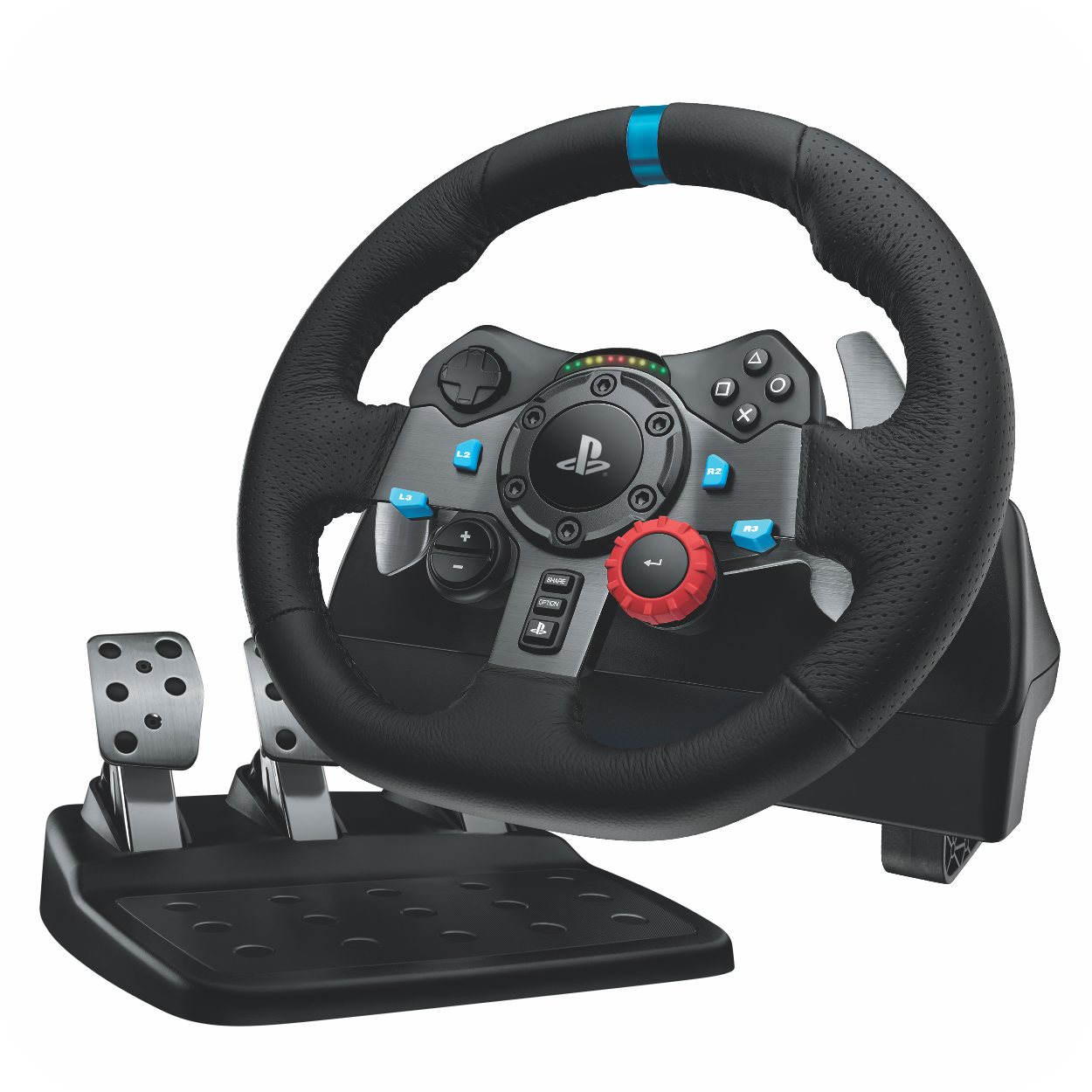 Set de volante y pedales  para gaming, diseñado para realismo en juegos de carrera